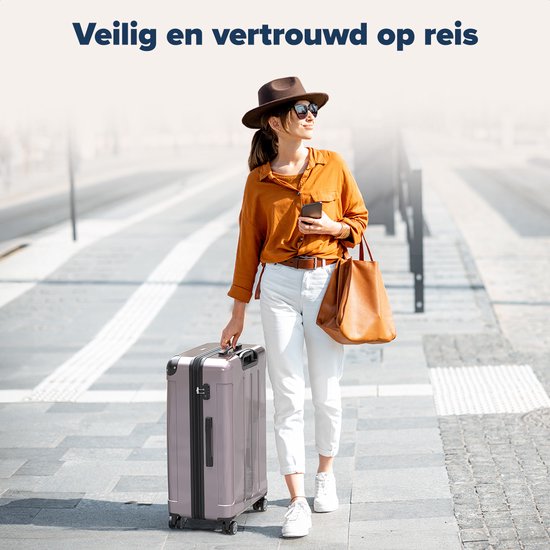 TRVLMORE - Kofferset - 2 Stück - 45L Handgepäck + 115L geräumiges Gepäck - TSA-Schloss - Leichtgewicht - Reisekofferset - Rose Gold