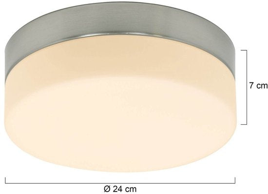 Deckenleuchte Steinhauer Ikaro 1363ST Stahl Ø 24 cm – Modernes Design mit 4-Stufen-Dimmer, geeignet für den Innenbereich sowie die Badezimmerzonen 2 und 3