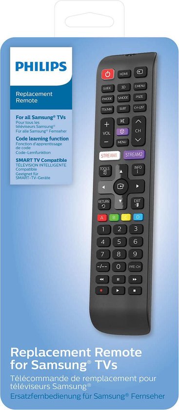 Philips Fernbedienung - Samsung TV SRP4010/10 - Universal-Fernbedienung für Samsung TV - Schwarz