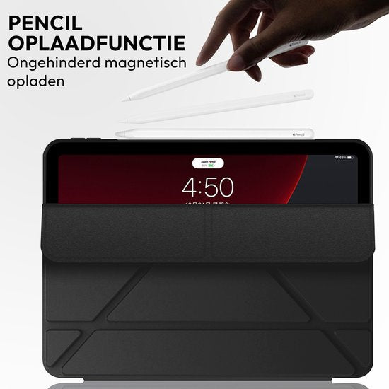 Tablet-Hülle geeignet für iPad Pro 11 Zoll Gehäuse (2024) - M4 - Smart Cover - Schwarz