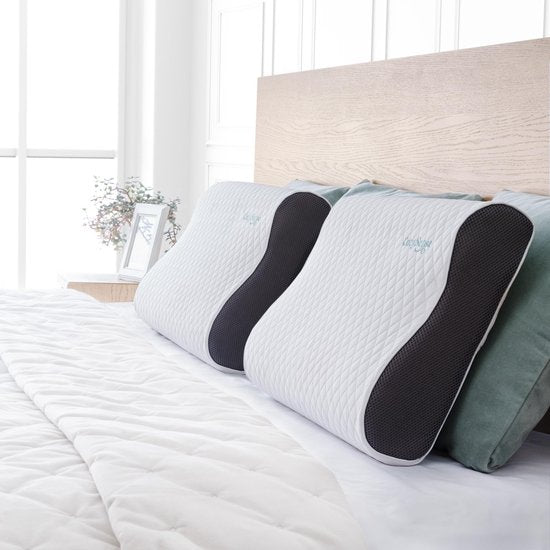 CozySense® Kopfkissen - Orthopädisches Kopfkissen - Ergonomisches Kopfkissen - Memory Foam gegen Nackenschmerzen - Inkl.