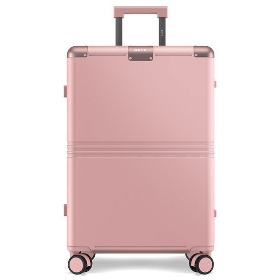 ONYX Hybrid Pro Check-in Koffer Medium 70 Liter - Recyceltes Polycarbonat und reißverschlussloses Design - Reisekoffer mit TSA-Schloss und Spinnerrollen - Candy Pink