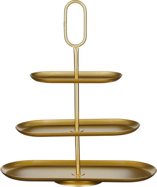 Mica Decorations Rama Etagere 3 Schichten - L48 x B20 x H55 cm - Metall - Gold