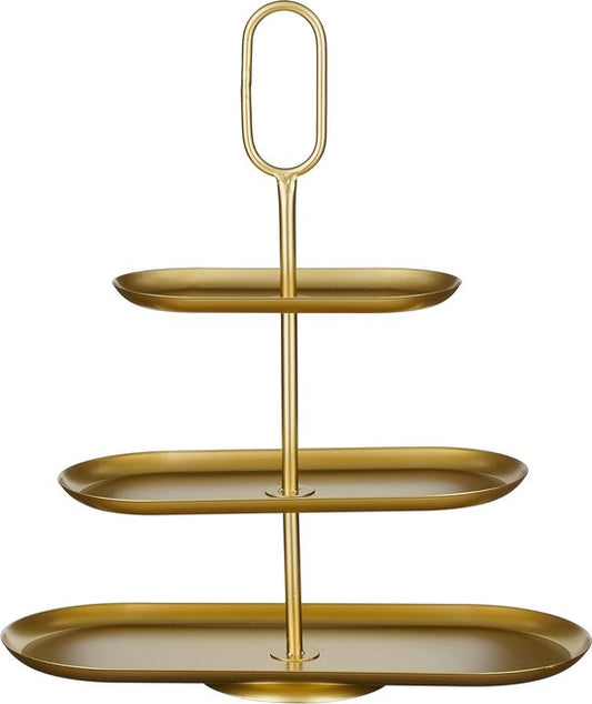 Mica Decorations Rama Etagere 3 Schichten - L48 x B20 x H55 cm - Metall - Gold
