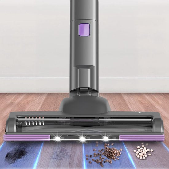 Auronic Stick Staubsauger - Kabellos - Beutellos - Akkubetrieben - Selbstständig - 350W - Extra Akku - Staubsauger - Grau/Lila