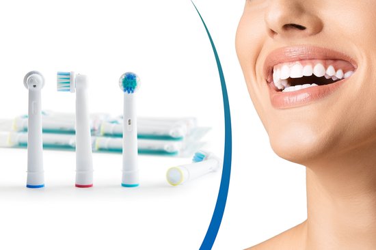 Mycare+ Bürstenköpfe - 16 Stück - Ersatzbürsten für Oral B - Bürstenköpfe für elektrische Zahnbürste - Weiß