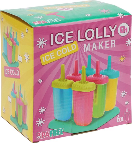 Eiswürfelbereiter für 6 verschiedene Eissorten.