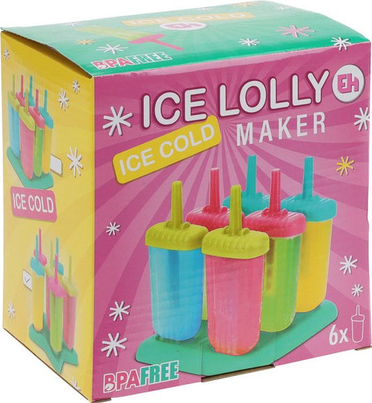 Eiswürfelbereiter für 6 verschiedene Eissorten.