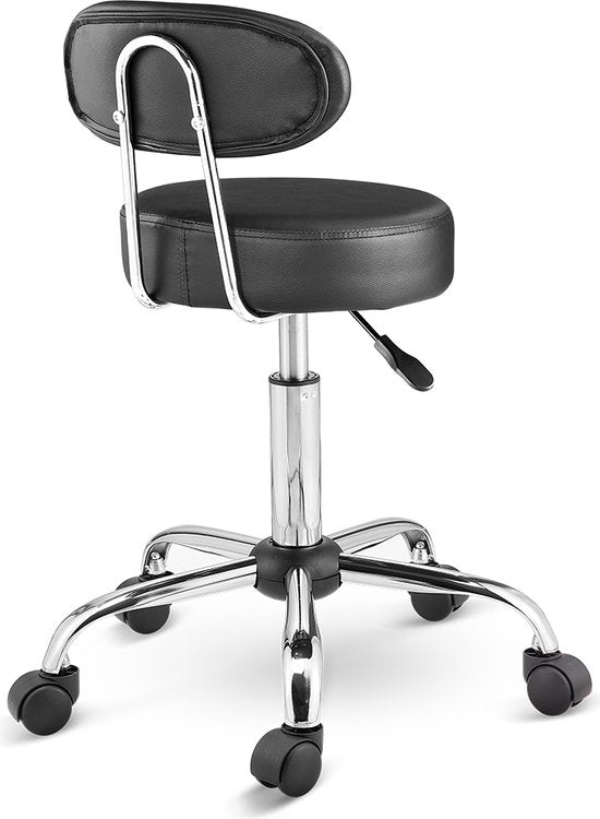 Casaria Drehhocker mit Rückenlehne - Sitzhöhe verstellbar 46 - 60 cm