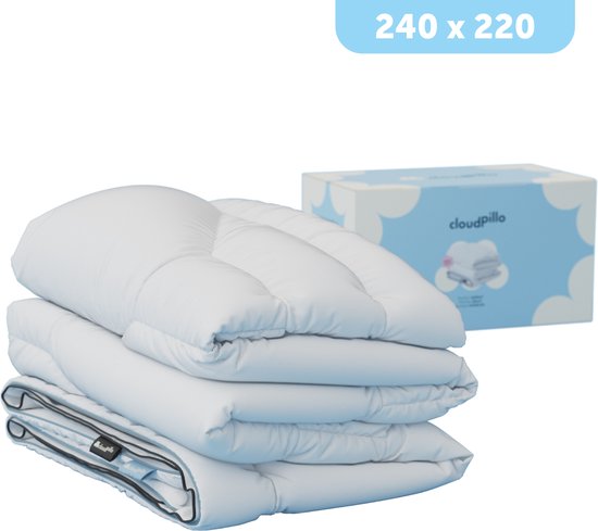 Cloudpillo Partner-Bettdecke – Für alle Jahreszeiten – Auf jeder Seite individuell einstellbar – 240 x 220 cm – Doppelbettdecke – 4 Jahreszeiten