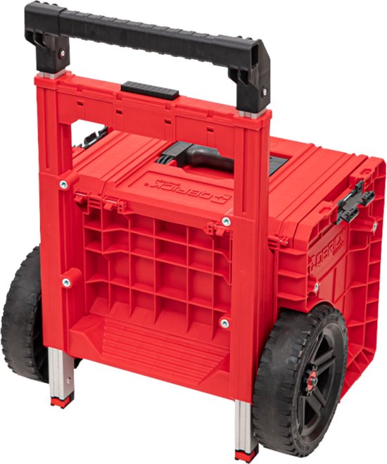 Qbrick System PRO Cart 2.0 Plus RED ULTRA HD stapelbar 490 x 415 x 660 mm 29 l IP54 abnehmbarer doppelter Teleskopgriff