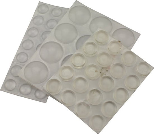 GS Pufferkissen 53 Stück - transparente Kissen Ø5 / Ø10 / Ø20mm - selbstklebend