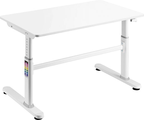 Kinderschreibtisch - Ergonomisch höhenverstellbar - Schultisch - Weiß