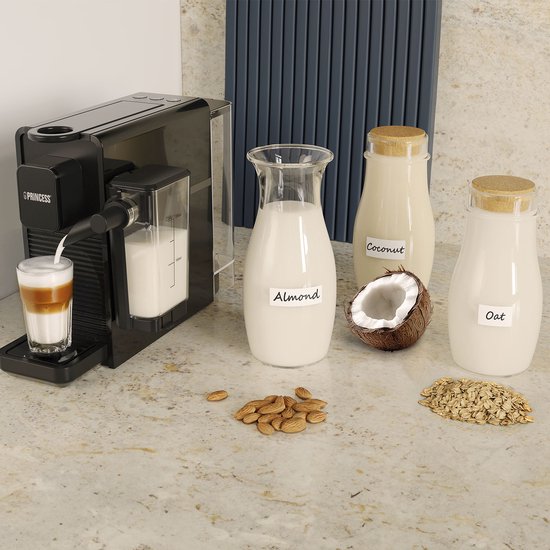 Princess Kapsel-Kaffeemaschine mit Milchaufschäumer - 249455 - Geeignet für Nespresso - 20 Bar - Espresso, Cappuccino & Latte - Kompakt - Automatisches Milchsystem - 1400 W