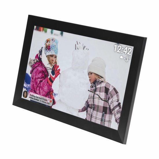 Denver Digitaler Fotorahmen 15,6-Zoll - XL - Full HD - Frameo App - Fotorahmen - WiFi - 32GB - IPS-Touchscreen - PFF1504