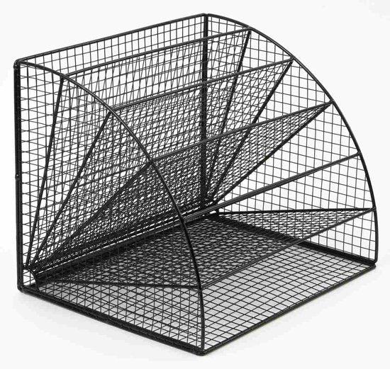 Ceruzo Briefkasten - Schreibtisch-Organizer 6 Fächer - Metall - Industrieller Stil - 35x28x28 cm