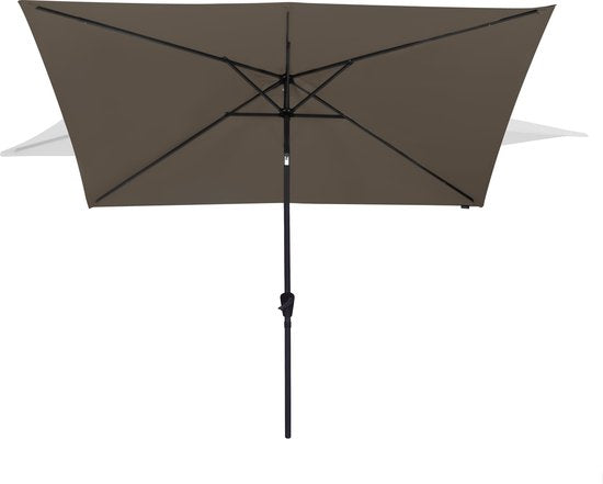 VONROC Sonnenschirm Rapallo - 200x300cm - Neigbar - UV-beständiges Tuch - Inkl. Schutzhülle - Taupe