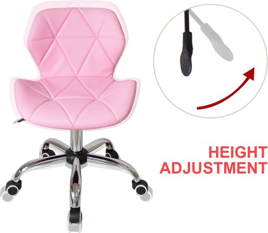 Bürostuhl modernes Design - Chefsessel - höhenverstellbar - rosa