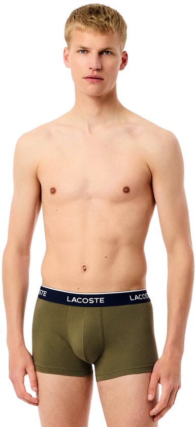 Lacoste Trunks Shorts Männer - 3 Stück - Olive/Delphinium - Größe XL