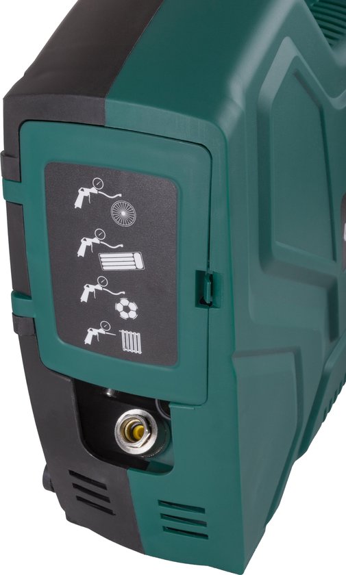 VONROC Tragbarer Kompressor - 1100W - 8 bar - Ölfrei - 180 l/m - Inkl. 11 Zubehörteile
