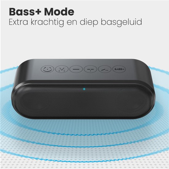 Auronic Bluetooth Lautsprecher - Kabellose Musikbox - 20 Stunden Musikgenuss - Extra Bass - Schwarz