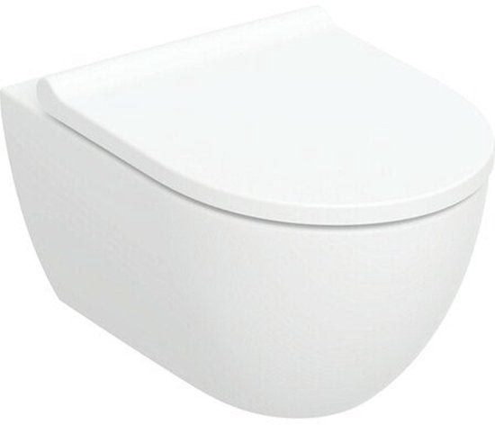 Geberit Acanto Wand-WC-Set – Tiefspülung – Turboflush 36 x 53 cm – WC-Sitz – Softclose – Schnellverschluss – weiß