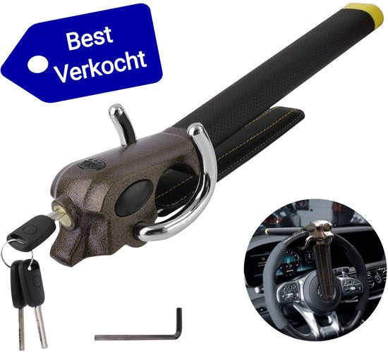 Gtrise Lenkradschloss - Für Auto - Stoplock - Wohnmobil - Profi - Mit Ebook & Aufbewahrungstasche