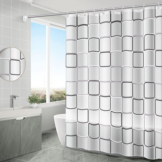 VAIVE Duschvorhang Anti Schimmel 180x200 cm - Duschvorhänge - Wasserdicht - Ringe inklusive