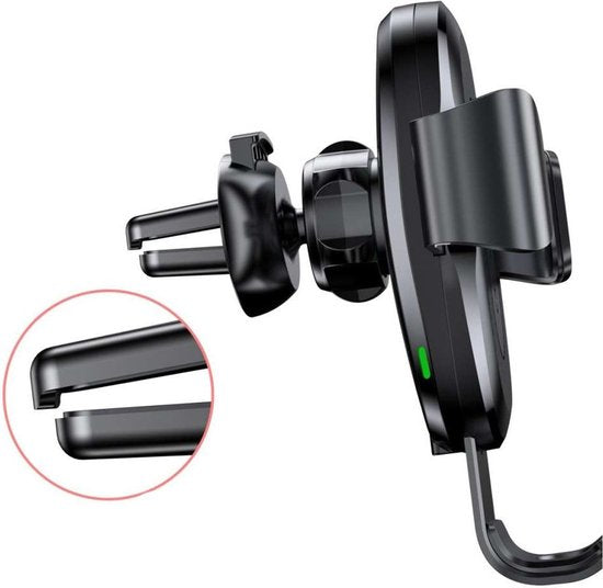 Baseus Schwerkraft Autohalterung Autohalterung + Qi Wireless Charger Silber