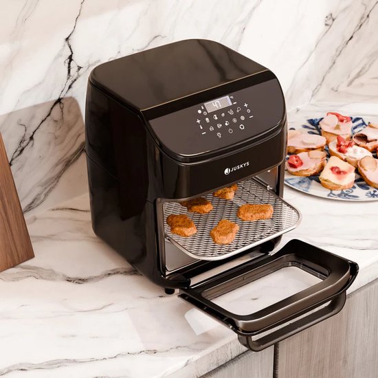 Airfryer / Heißluftfritteuse - 12L - Inkl. 10 Programme - Schwarz
