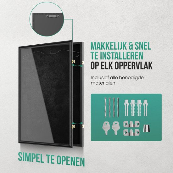 Avalo Bilderrahmen 80x60 cm Schwarz - Tiefer Bilderrahmen Boxrahmen - Geeignet für Fußballtrikot-Rahmen - Faltbar