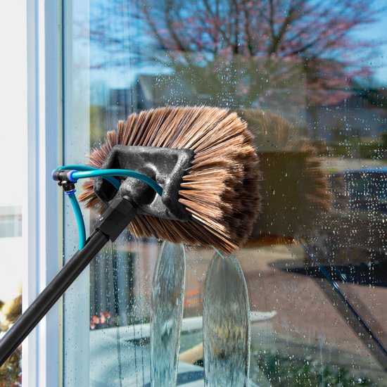 VONROC Teleskop-Waschbürste - 6,50m und Wasserenthärter - Komplett-Set