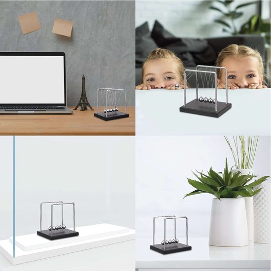 Newton Wiege XL - Hochwertiges Newton Pendel - Kugeln - Büro - Dekoration - Physik - Zubehör - Büro