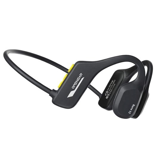 OPENAIR Bone x2 - Wasserdichte Schwimm-Kopfhörer mit MP3-Player 32GB & Bluetooth 5.2 - Knochenleitungs-Sport-Kopfhörer - IPX8 wasserdicht - kabelloses Schwimm-Headset für Schwimmen, Laufen & Fitness