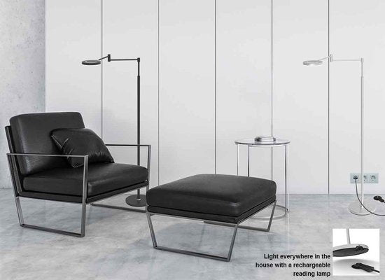 Steinhauer Stehleuchte Soleil - schwarz - Aluminium - 3515ZW