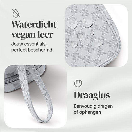 Skycases Travel Essentials - Kulturtasche und Make-up-Organizer - wasserdicht und kompakt - geeignet für Reisen und den täglichen Gebrauch - Unisex - Silber