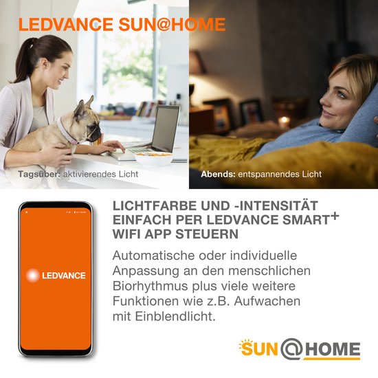 LEDVANCE-Leuchte: für Computermonitor, SunHome Office Light / 2,5 W, 5 V, Abstrahlwinkel: 11°, Tunable White, 22 … 5 K, Gehäusematerial: Kunststoff, IP2-