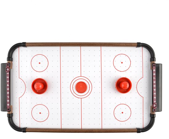 Toyrific Air Hockey Tisch 20 Zoll Braun 5-teilig