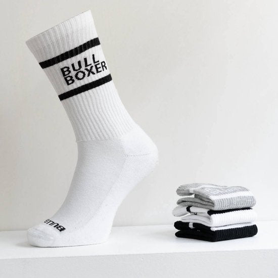Bullboxer - Socken - Männer - Weiß - Schwarz - Grau - 39 - 42 - Socken