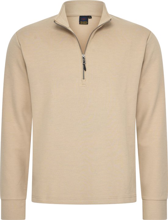 Mario Russo Pique Langarmshirt - Pullover Männer - Rollkragenpullover Männer - XL - Beige