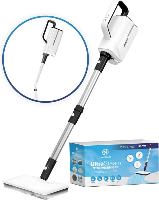 Novalance - SteamPro Dampfreiniger & Händetrockner - Teppichreiniger / Fleckenreiniger - Dampfreiniger - Dampfgerät - Boden, Sofa, Teppich