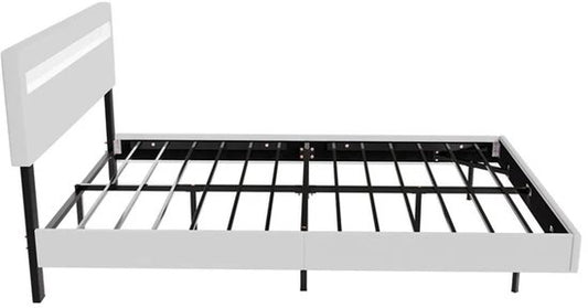 Hängebett Lissabon - 140x200cm - Kunstleder - Inkl. LED - Weiß