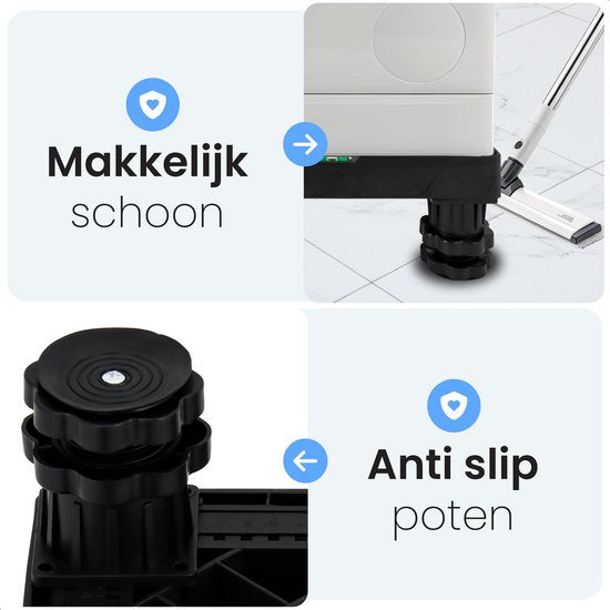 Waschmaschinensockel - Waschmaschinensockel - Schrank - Geeignet für Trockner, Kühlschrank, Geschirrspüler und Gefrierschrank - Für Bosch, Samsung, Miele, AEG, LG, Haier - Verstellbar