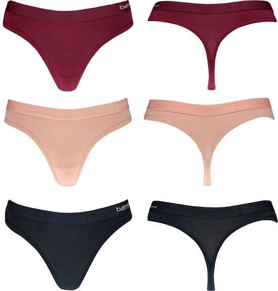Bambus-String für Damen, 3er-Pack – Größe XL