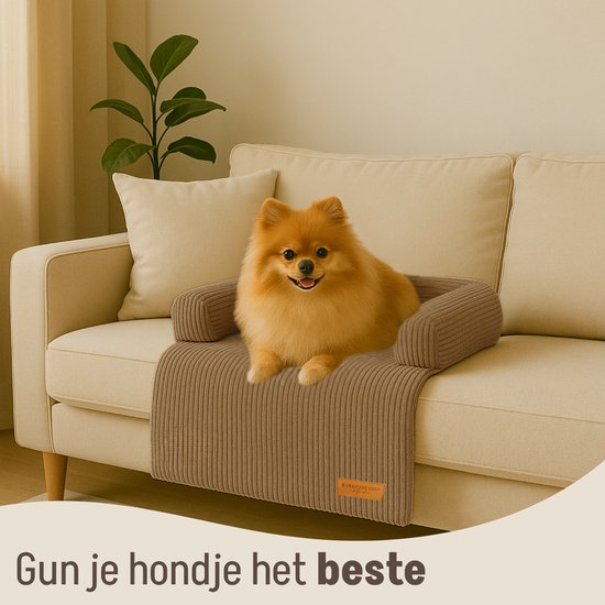 By Cee Cee Original Hundedecke Bank - Hundedecke Bank - Hundekorb - Premium - Vollständig reißfest - Rippengewebe - Braun - 75x90 - Größe S