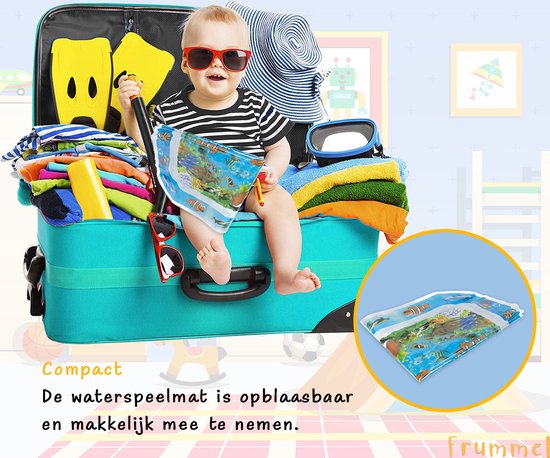 Frummel Wasser Spielmatte Baby - Wassermatte - Spielmatte - Aufblasbar - Wasserspielzeug Baby - Geschenk für die Mutterschaft - Clownfisch