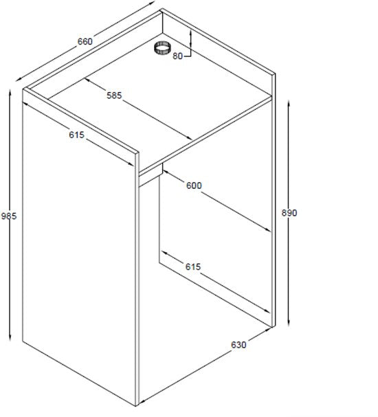 Waschmaschinenschrank - Waschmaschinenschrank - Waschmaschinenmöbel - weiß