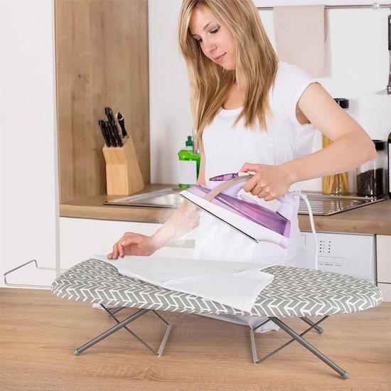 Bügeltischbezug Baumwolle Grau 77x31 cm - für Bügeltisch - Obere Schicht