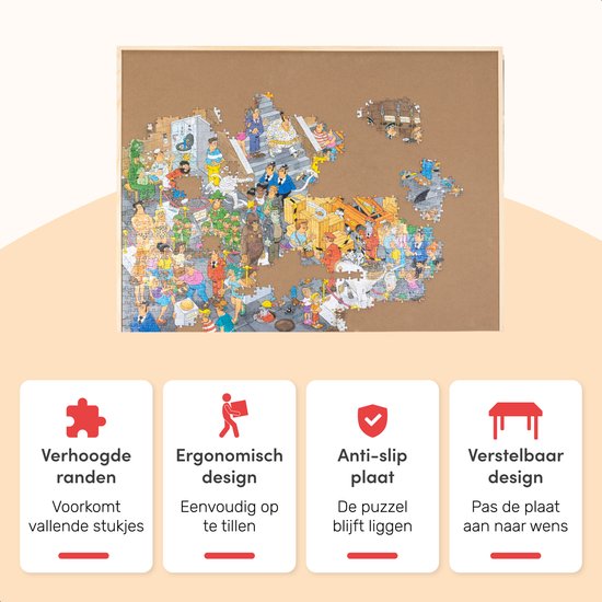 Diydash Puzzleplatte verstellbar - Für 1000 Teile - Puzzle - Tisch - Ordner - Matte - Brett - Regal - Matten - Schubladen - Sortierschalen - Koffer
