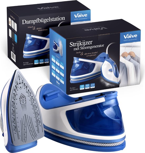 VAIVE SteamPrecision Bügeleisen mit Dampfgenerator - Dampfbügeleisen - Bügeleisen - Keramiksohle